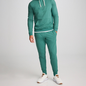 Conjunto Deportivo Unisex de Invierno Transpirable Marrón 2 en 1 para Correr, Pantalones Deportivos Resistentes, Ropa Deportiva Elástica y Cómoda, Lavado Ácido, Color Sólido - Product Image 4