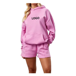 Chemise courte surdimensionnée en coton pour femmes, ensemble de deux pièces Vêtements pour femmes, ensemble de shorts et de chemises 2 pièces assortis - Product Image 6