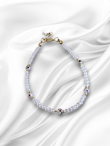DAFNI BIG PAZAR Bracelet bohème en laiton perlé avec pierre naturelle, fait main, unisexe, cadeau pour la fête des mères et la Saint-Valentin - Product Image 4