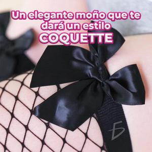 Calze a rete sexy trasparenti da ragazza, a fantasia unita, in nylon e spandex, a compressione, al ginocchio - Product Image 3