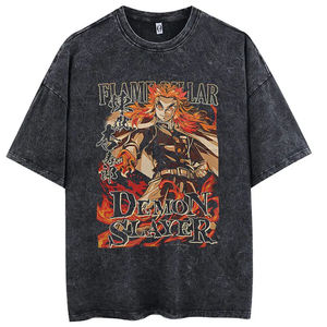 Streetwear unisexe à manches longues en coton délavé à l'acide de haute qualité personnalisé t-shirt vintage surdimensionné délavé pour hommes - Product Image 5