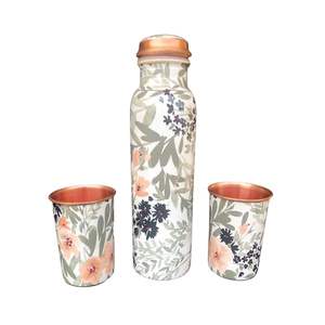 Budget Friendly Printed Copper <b>Bottle</b> Polished Finish <b>Water</b> <b>Bottle</b> for Daily Drinking Premium Look Printed Copper <b>Bottle</b> - Product Image 5