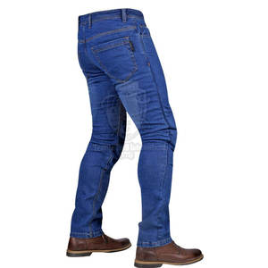 Pantalons en jean pour homme sur mesure au style unique avec tissu respirant Saison automne/hiver Détail bouton Design de logo personnalisé - Product Image 3