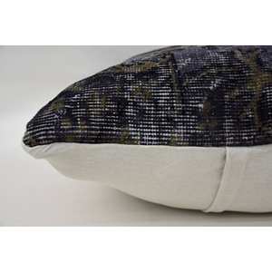 หมอนผ้าขนแกะสีเทาลายโมเสคลายลูกน้ำ24x24นิ้วทอด้วยเทคนิควินเทจ - Product Image 4