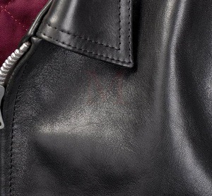 Vente en gros Tendance Veste Slim-fit de haute qualité Veste en cuir personnalisée pleine fleur noire attrayante pour hommes 2024 Service OEM - Product Image 3