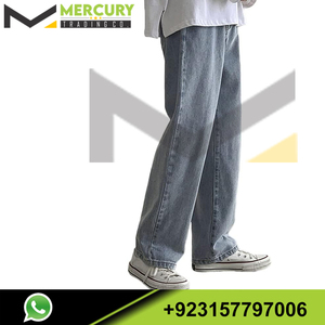 Pantalones Vaqueros de Mezclilla con Logotipo Personalizado, Estilo Urbano, Corte Holgado, Recto, Tallas Grandes, Jeans para Hombre de Alta Calidad - Product Image 2