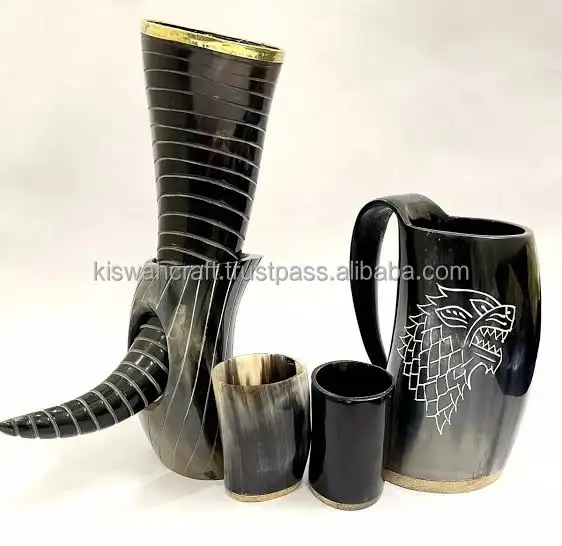 Grande manico ad angolo Viking boccale boccale corno da caffè indiano alla moda idee regalo tazza da caffè militare