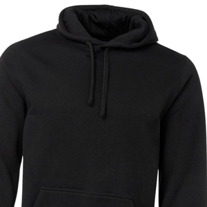Sweat à capuche noir unisexe en molleton de coton premium, sweat-shirt à capuche uni, chaud pour l'hiver, décontracté, streetwear, coupe classique, vente en gros - Product Image 2