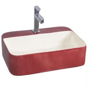 Lavabo de mesa de cerámica OEM, fregadero de recipiente, encimera de forma irregular, artículos sanitarios de exportación, precio barato - Product Image 1