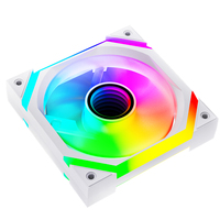 Ventilateur de boîtier PC XINMAI blanc 120 mm à pales inversées ARGB PWM 5V 3 broches, silencieux, avec roulement hydraulique, ventilateur de refroidissement RGB pour ordinateur de jeu