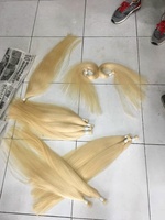 Cheveux brésiliens 613 humains, couleur blond vierge, qualité supérieure, en vrac, cheveux humains russes