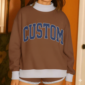 Sudadera Holgada de Forro Polar con Cuello Alto para Mujer, Suave y Cálida, Estilo Coreano, Informal y Cómoda - Product Image 5