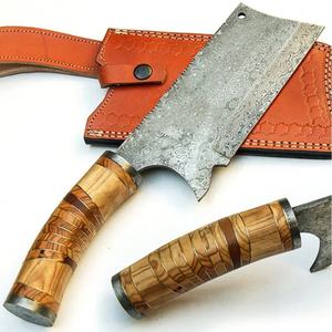 Couteau de chef en acier Damas fait main avec étui en cuir unique, manche magnifique, personnalisable, supporté - Product Image 5