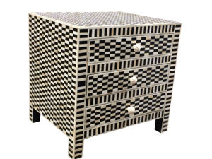 Mesita de noche de calidad súper exportada con cajón, mesita de noche hecha a mano de diseño moderno cuadrado a la venta - Product Image 2