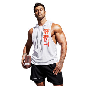 Haut de sport sans manches à séchage rapide pour hommes, personnalisable avec logo, grandes tailles, pour la gym et le fitness - Product Image 1