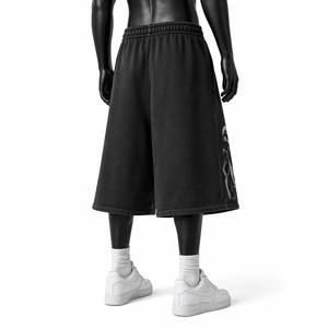 Pantalones Cortos Deportivos para Hombre, Estampados, Holgados, Estilo Urbano, de Algodón, Hasta la Rodilla, Cintura Elástica, OEM - Product Image 6