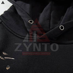 Sudaderas con bordado de último diseño a bajo precio para hombre, sudaderas básicas de algodón mezclado, nuevo estilo de diseño con bordado para hombre - Product Image 3