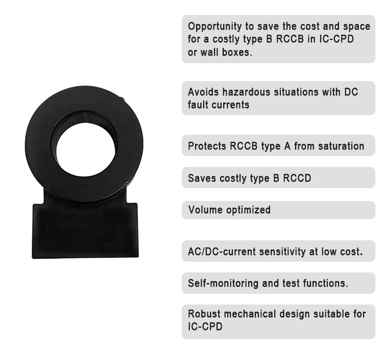 Hycb Ac Dc Open Loop Leakage Fluxgatebased Residual Current Sensor