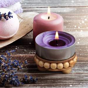 2 Pcs Rehausseurs en bois pour présentoirs Rehausseurs ronds en bois vieilli Rehausseurs en bois de ferme Présentoir sur socle rustique - Product Image 4