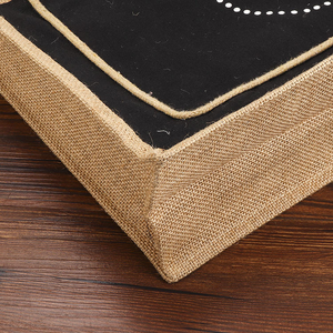 Premium Quality Custom Printed Eco-Friendly Reusable <b>Drawstring</b> Closure Hand Carry Striped Pattern Jute Shopping <b>Bag</b> Wholesale - Product Image 3