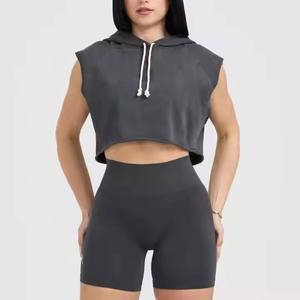 Lightweight Women Sleeveless <b>Hoodies</b> Soft Fabric Fashionable Streetwear Modern Relaxed Fit Sporty Style Everyday Casual Wear - Product Image 2