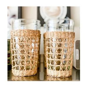 Soporte de vaso de mimbre directo de fábrica al por mayor para un mejor agarre soporte de vidrio para Decoración de mesa soporte de vajilla de ratán - Product Image 1