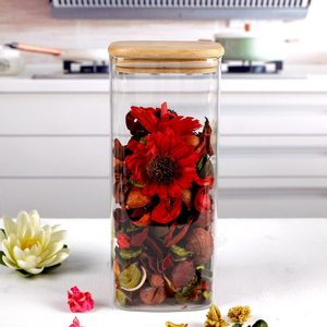 Thủy Tinh (450 ML) Bộ Hộp Đựng Thực Phẩm Ưa Thích, Bình Đựng Thực Phẩm Kín Khí Với Tre Bằng Gỗ Của KSN - Product Image 5