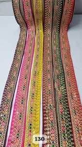 Renkli çiçek işlemeli Zari dantel Trim Saree elbise zanaat ve ev dekor için <span class=keywords><strong>2</strong></span> inç geniş dekoratif sınır - Product Image 2