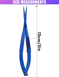 กรรไกรตัดเล็บสแตนเลสไทเทเนียมสีน้ำเงินคุณภาพสูงแบบขายส่ง ใบมีดคม สำหรับทำเล็บมือและเล็บเท้า - Product Image 4