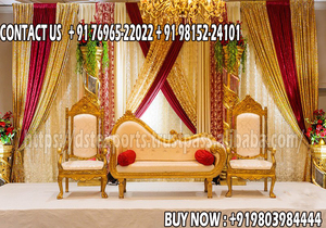 Ensemble de canapés de mariage sculptés style Maharaja DST EXPORTS – Design de canapé de mariage indien luxueux style couronne pour la vente aux États-Unis - Product Image 6