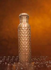 Botella de Agua de Cobre Puro Brillante y Duradera con Tapa de Textura Martillada, Ecológica y de Gran Capacidad para Senderismo y Viajes al Aire Libre - Product Image 3