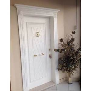 ABSDOOR AURA Puertas de Seguridad Modernas con Chapa de Madera Natural y Acero Inoxidable, Elegancia Atemporal para Entradas de Villas, Hoteles e Interiores, Turquía - Product Image 4