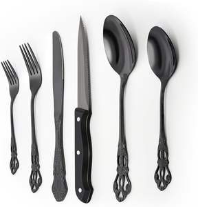 Set d'argenterie Set d'ustensiles de cuisine Set de vaisselle Couverts en acier inoxydable Nouvelle arrivée Couverts en satin Garantie à bas prix - Product Image 5