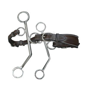อุปกรณ์ม้าสแตนเลสสตีลม้า Hackamore Bits ขนเรียงรายหนังจมูก-วง Hackamore บิต - Product Image 6
