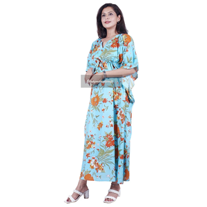 Best Selling <b>Long</b> Cotton Kaftan Womens <b>Long</b> Maxi <b>Dress</b> Handmade Summer Kaftan Beach <b>Party</b> <b>Dress</b> - Product Image 6