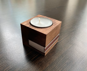 Portavelas artístico de madera con detalles hechos a mano para la decoración espiritual del hogar y el restaurante disponible a los mejores precios - Product Image 3