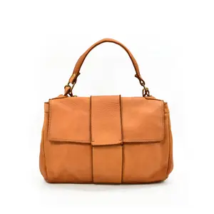 Italian Leather One Handle Shoulder Bag Vintage Handbag with Strap S136 For Every day Outing Work Effortless Chic