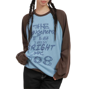 Acheter OEM ODM coton 400GSM imprimé Streetwear Style Loose Fit Sweatshirts pour femmes Casual Drop Shoulder Sweatshirts - Product Image 1