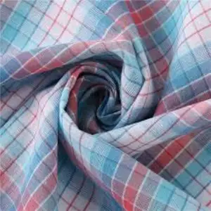 100% Organic Cotton Yarn Dyed Fabric With With Customized Design and Good Color Fastness Cotton Yarn Dyed Checks Fabrics Cloths