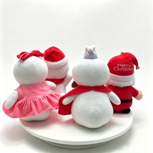 Poupées en peluche brodées personnalisées, mignonnes, en forme de bonhomme de neige de Noël, collection de jouets, décorations de fête d'anniversaire, décorations de Noël pour la maison - Product Image 6