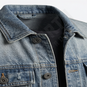 Veste en jean unie personnalisée pour homme et femme, style streetwear d'hiver, décontractée, haute couture, grande taille, boutonnière - Product Image 4