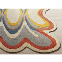 Tapis en laine uni personnalisé, moderne, abstrait, tufté à la main, antidérapant, à poils longs, pour salon, chambre, intérieur, maison, pique-nique, ensembles de décoration