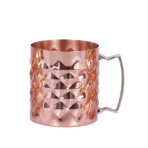 Meilleure vente emballage personnalisé tasses à mule de Moscou en cuivre véritable tasses en cuivre de 16 oz tasse à mule de Moscou martelée - Product Image 2