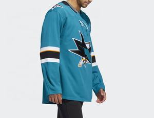 Uniforme de hockey sur glace unisexe en polyester, séchage rapide, respirant, tricoté, vêtements de sport, OEM personnalisé, vêtements de hockey pour adultes sublimés - Product Image 3