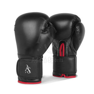 Gants de boxe professionnels en cuir PU pour hommes avec logo personnalisé pour l'entraînement et le combat Équipement d'arts martiaux OEM - Product Image 1