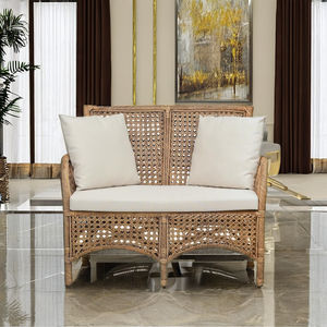 Sofá Clásico CORDELLA Hecho a Mano, Diseño Asiático Moderno de Madera y Ratán, Dos Plazas, para Sala de Estar, Apartamento y Villa - Product Image 2