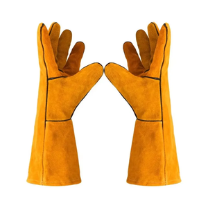 Gants de soudage en cuir de vache, respirants, résistants aux hautes températures, gants de sécurité anti-brûlure pour l'extérieur - Product Image 2