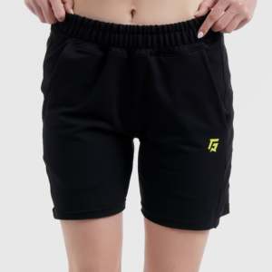 MoveEase Casual Fitness <b>Shorts</b> Breathable Elastic Waist Skinnny Pants with Logo Pattern Decoration Black Fabric Washed <b>Technics</b> - Product Image 4