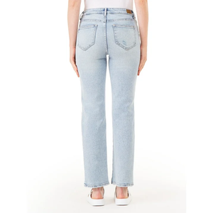 Pantalon en jean Offre Spéciale surdimensionné pour femmes pantalon en jean délavé de couleur unie personnalisé pour femmes pantalon en jean élégant de BD - Product Image 2