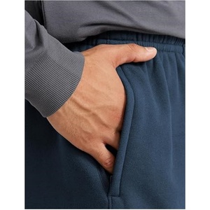 High Quality Baggy Gym Elastic Waist Joggers With Zipper Pockets Winter Cotton <b>Lounge</b> <b>Pants</b> Thick Fleece Sweatpants for <b>Men</b> - Product Image 2